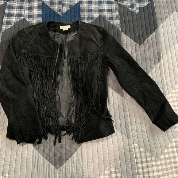 Ariat Suede Fringe Jacket - Picture 1 of 3